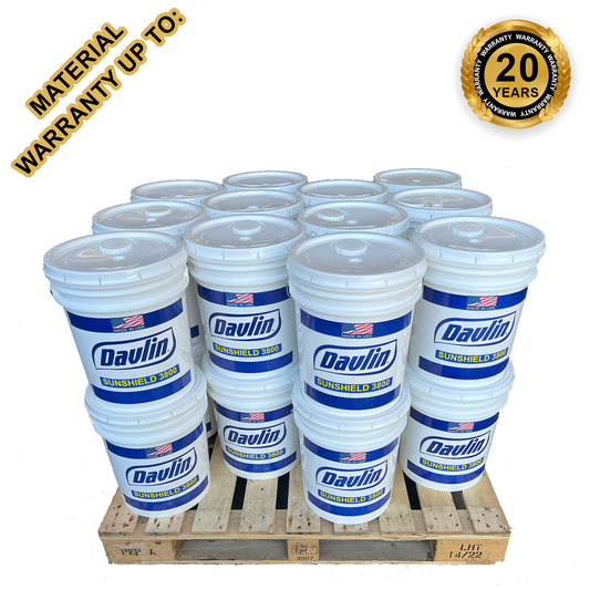 Acrylic Roof Coating In Bulk - SunShield 3800 - Whole Pallet 24 x 5 gal Bucket - Free Shipping - Reflective Roof Coating/Paint - Custom Color - Free Sample