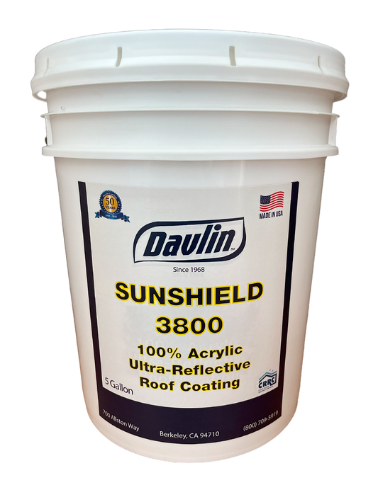 Acrylic Roof Coating SunShield 3800 - 5 Gal - Reflective Roof Coating/Paint - Custom Color - Free Sample