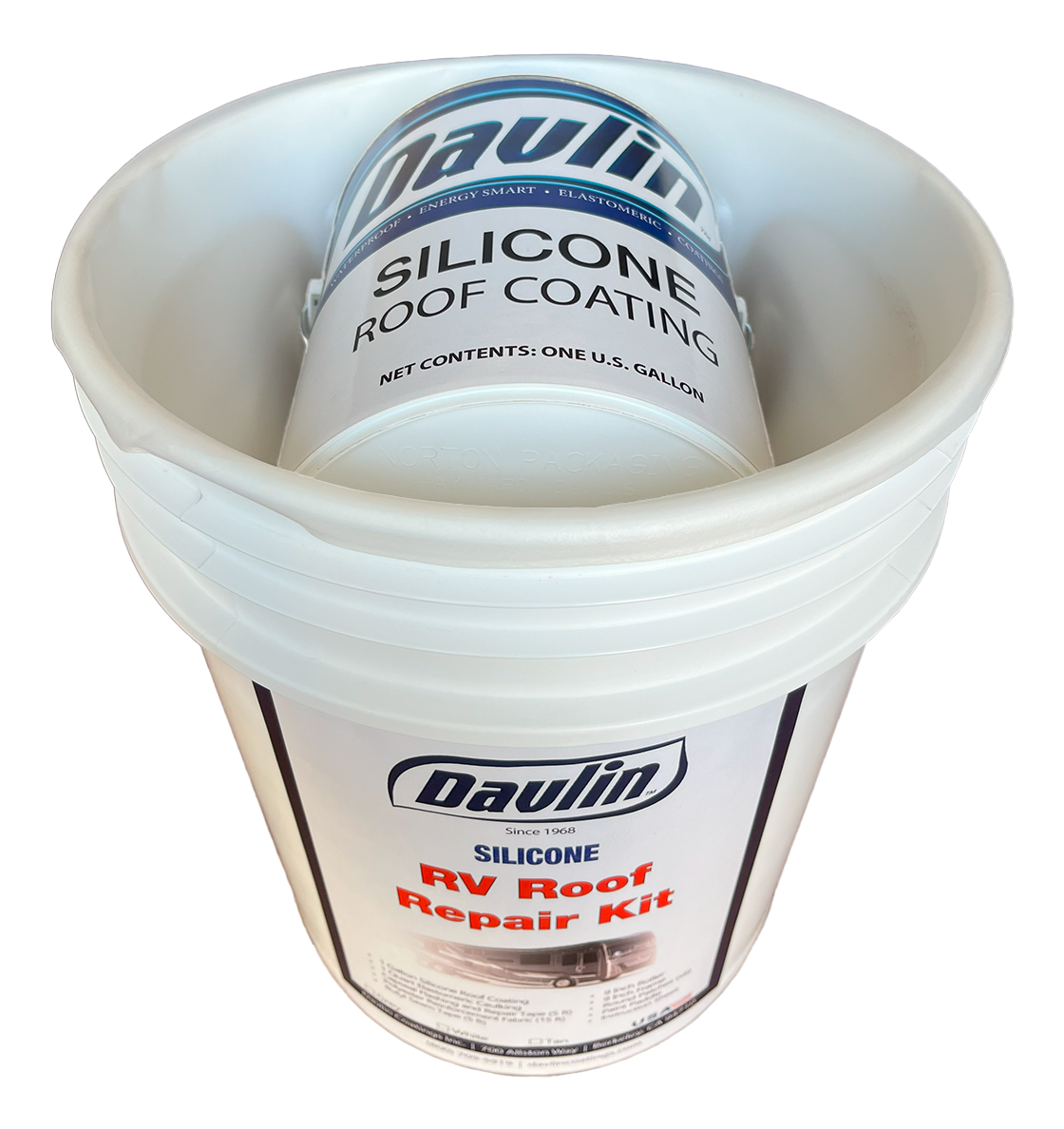 RV Roof Repair Kit (Silicone Top Coat) - RV Roof Patch Kit