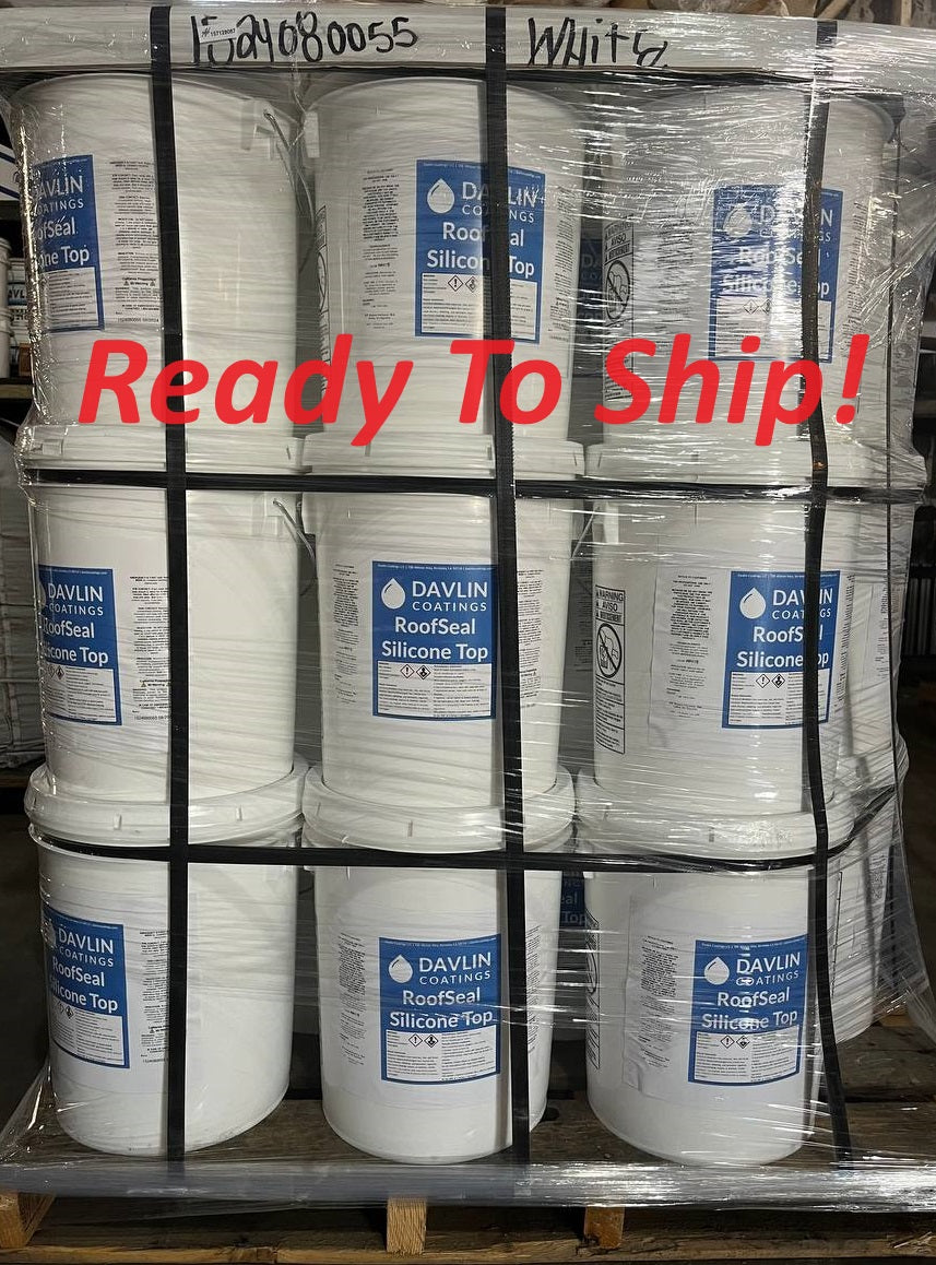 100% Silicone Roof Coating In Bulk - Whole Pallet 24 x 5 gal Bucket ($45.80 per gal) - Silicone Roof Sealant - Free Shipping - Free Sample