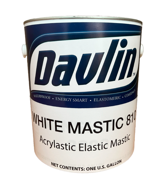 White Mastic - 1 Gal - Acrylic Elastic Mastic 810 - Free Shipping - Free Sample