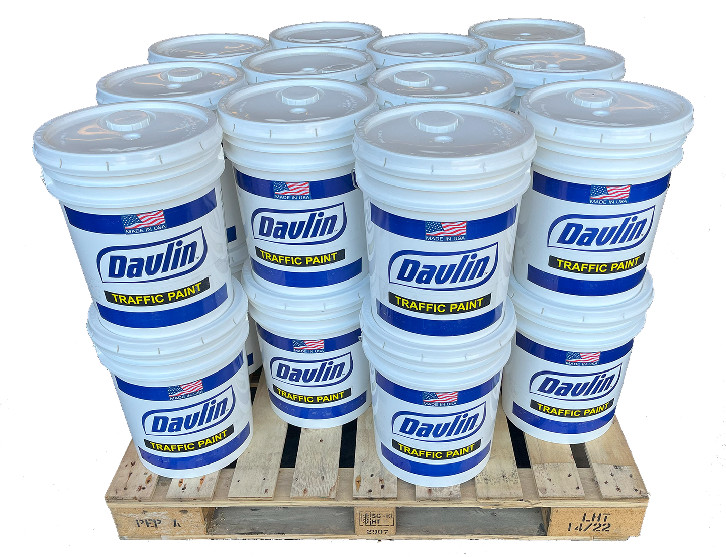 Traffic Paint In Bulk - Whole Pallet 24 x 5 gal Bucket - Free Shipping - Traffic Marking Paint - White, Yellow, Red, Black, Blue, Green