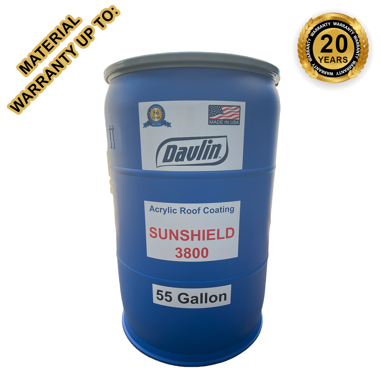 Acrylic Roof Coating SunShield 3800 - 5 Gal - Free Shipping - Reflective Roof Coating/Paint - Custom Color - Free Sample