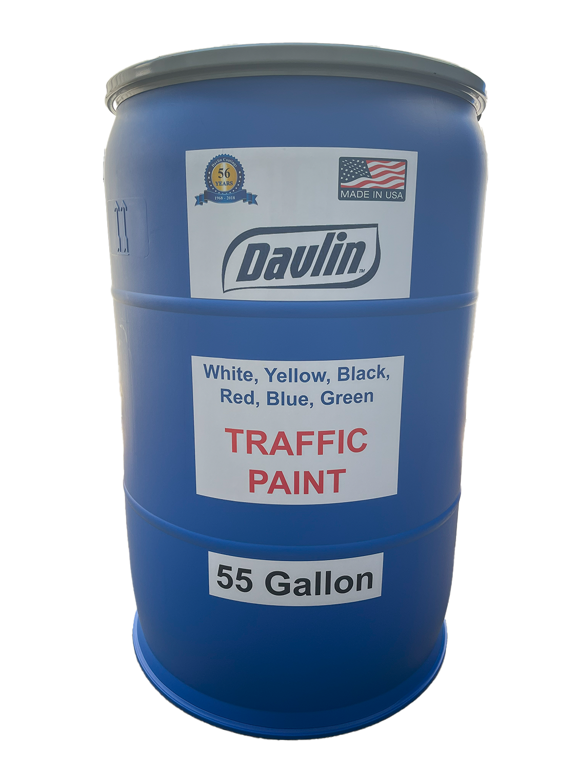 Traffic Paint In Bulk - 55 gal Drum - Free Shipping - Traffic Marking Paint - White, Yellow, Red, Black, Blue, Green