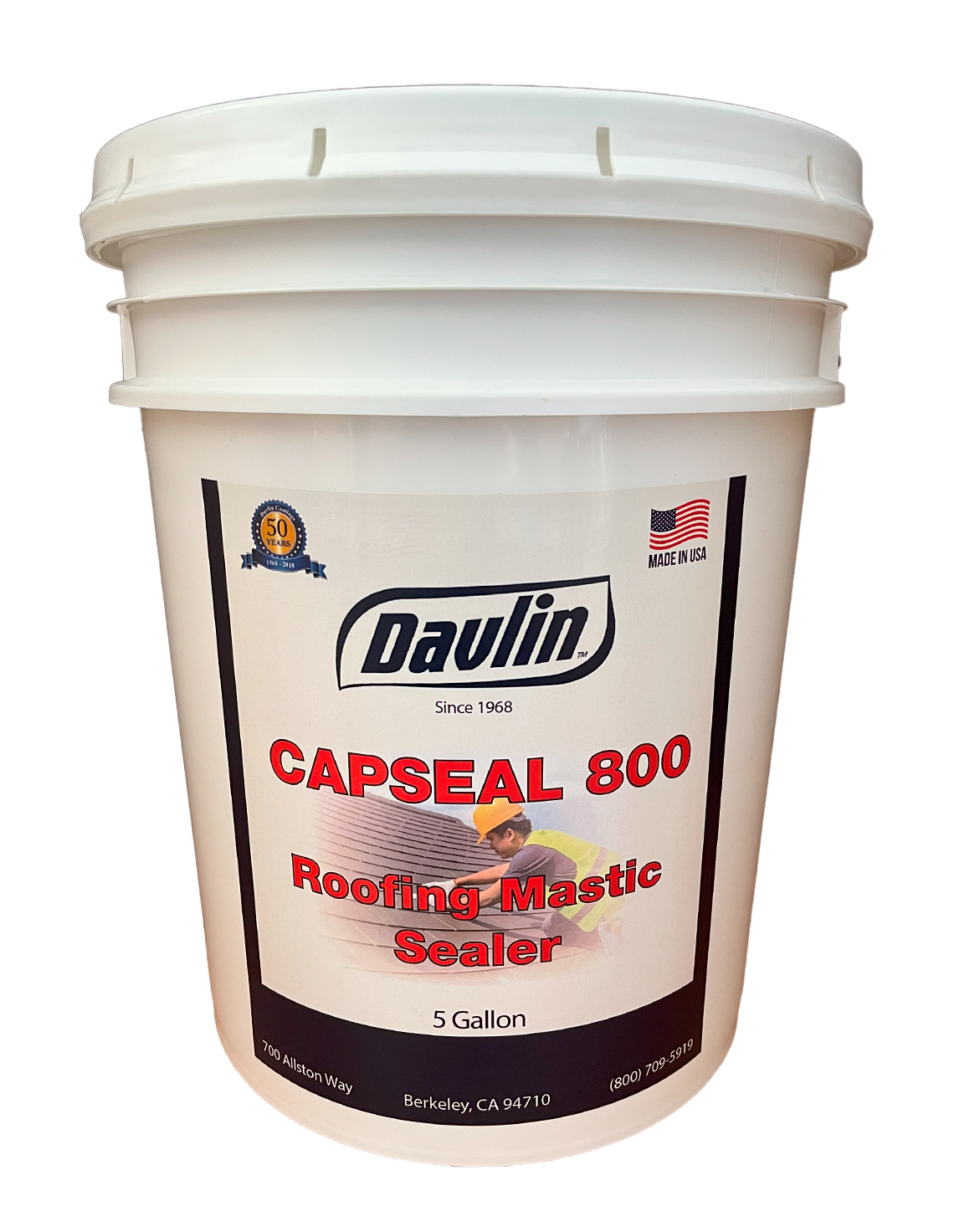Capseal 800 - Roof Mastic Sealant -5 Gal - Free Shipping - Free Sample