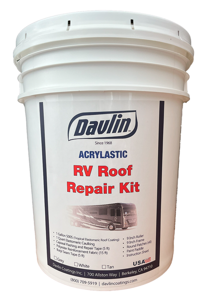 RV Roof Repair Kit (Acrylastic Top Coat) - RV Roof Patch Kit - Free Shipping